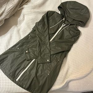 Zara trf long rain jacket